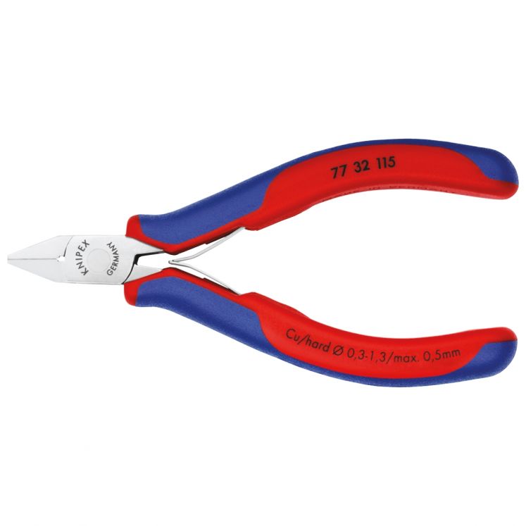 ALICATE DE CORTE PARA ELECTRóNICA E MECâNICA FINA DIN ISO 9654 KNIPEX 77 32 115