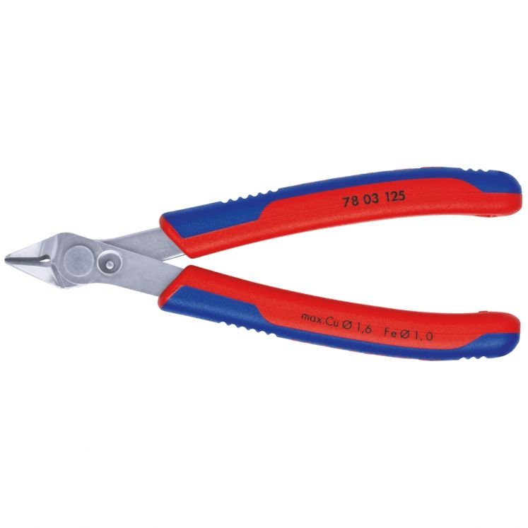 ALICATE DE CORTE PARA ELECTRóNICA SUPER KNIPS DIN ISO 9654 KNIPEX 78 03 125
