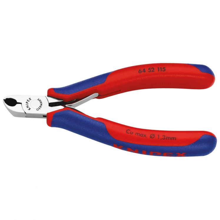 ALICATE DE CORTE 27° FRONTAL PARA ELECTRóNICA E MECâNICA FINA DIN ISO 9654 KNIPEX 64 52 115