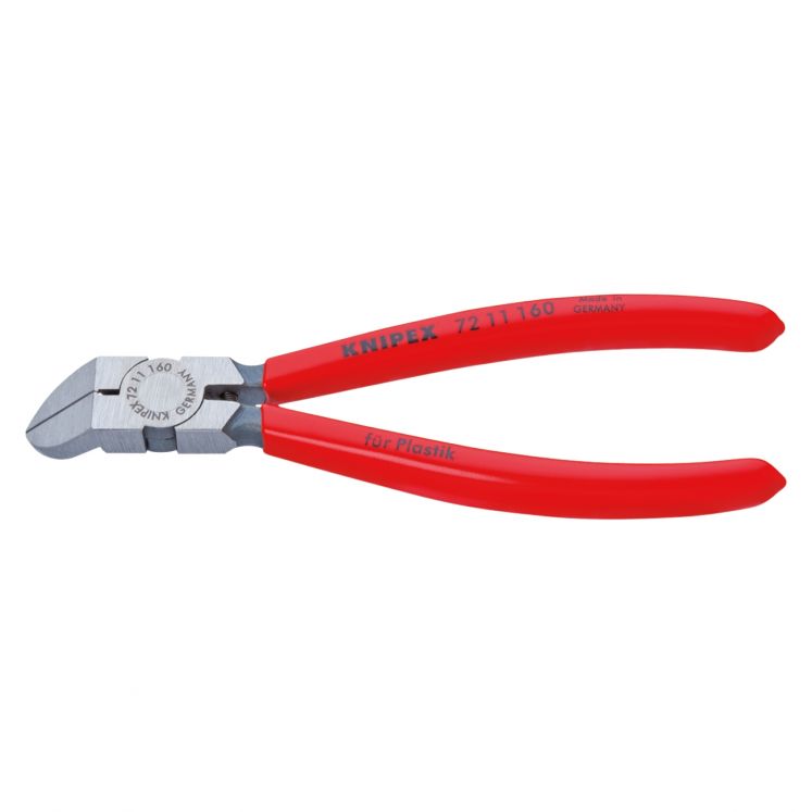 ALICATE DE CORTE DIAGONAL INCLINADO 45° PARA MATERIAIS PLáSTICOS KNIPEX 72 11 160