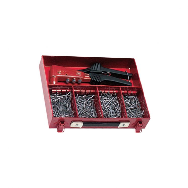 MáQUINA DE REBITAGEM MANUAL PARA REBITES CEGOS COM KIT DE REBITES INCLUíDO FAR F8299