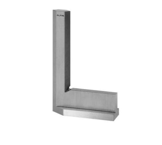 Alpa - Esquadro Chanfrado com  Tampa em Aço Inoxidável Temperado