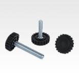 LEVELLING FOOT WITH KNURLED PLATE