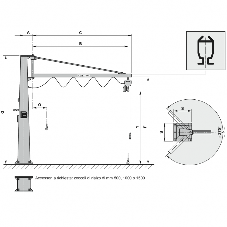 B-HANDLING M1010 GRUA SISTEMAGIS KB MODELO SC