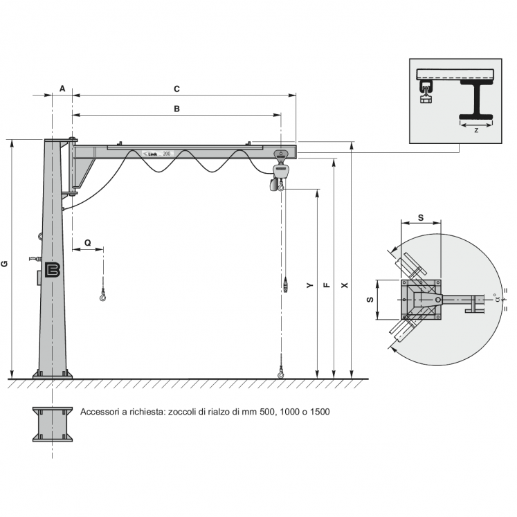 B-HANDLING M1030 GRUA JIB RC