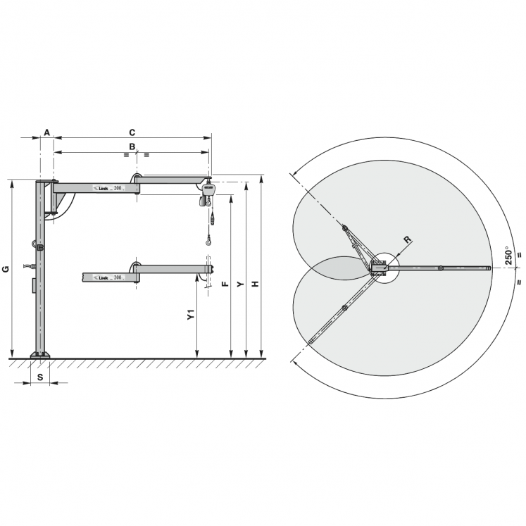 B-HANDLING M1040 GRUA COM BRAÇO ARTICULADO  ACH/ACP