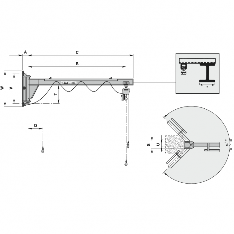 B-HANDLING M1330 GRUA PARA FIXAR NA PAREDE MODELO RM
