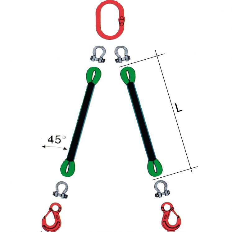 B-HANDLING M7415 CINTA DE ELEVAÇÃO DUPLA EM FIBRA