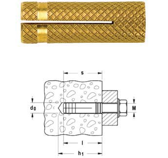 FISCHER N8210 FIXADOR EM LATÃO PO