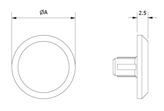 Almofada Viton - Pinça de Dedo Perpendicular