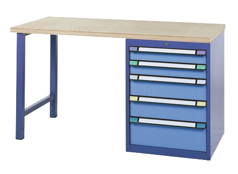 THURMETALL BANCADA DE TRABALHO 1 ARMÁRIO, 5 GAVETAS