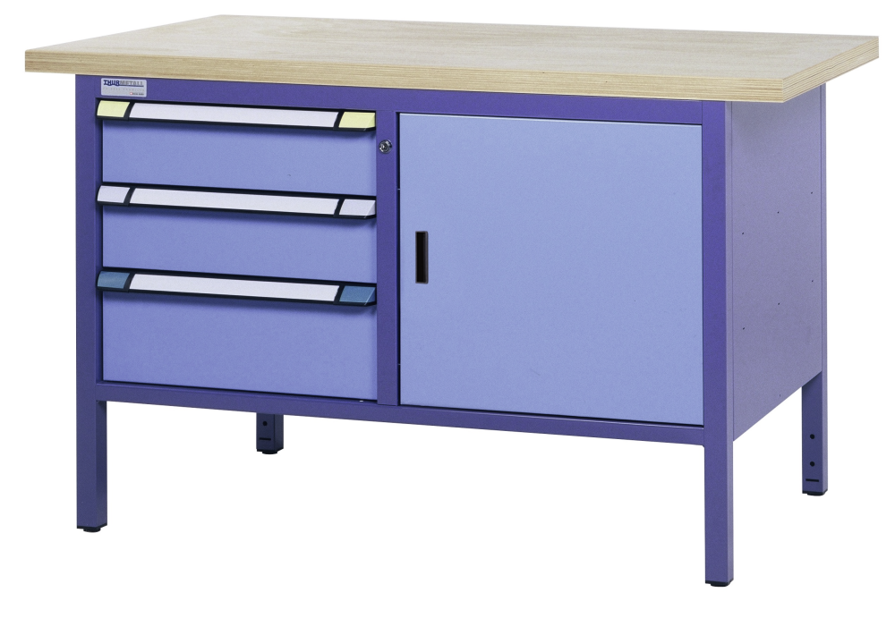 THURMETALL BANCADA DE TRABALHO 3 GAVETAS, 1 PORTA