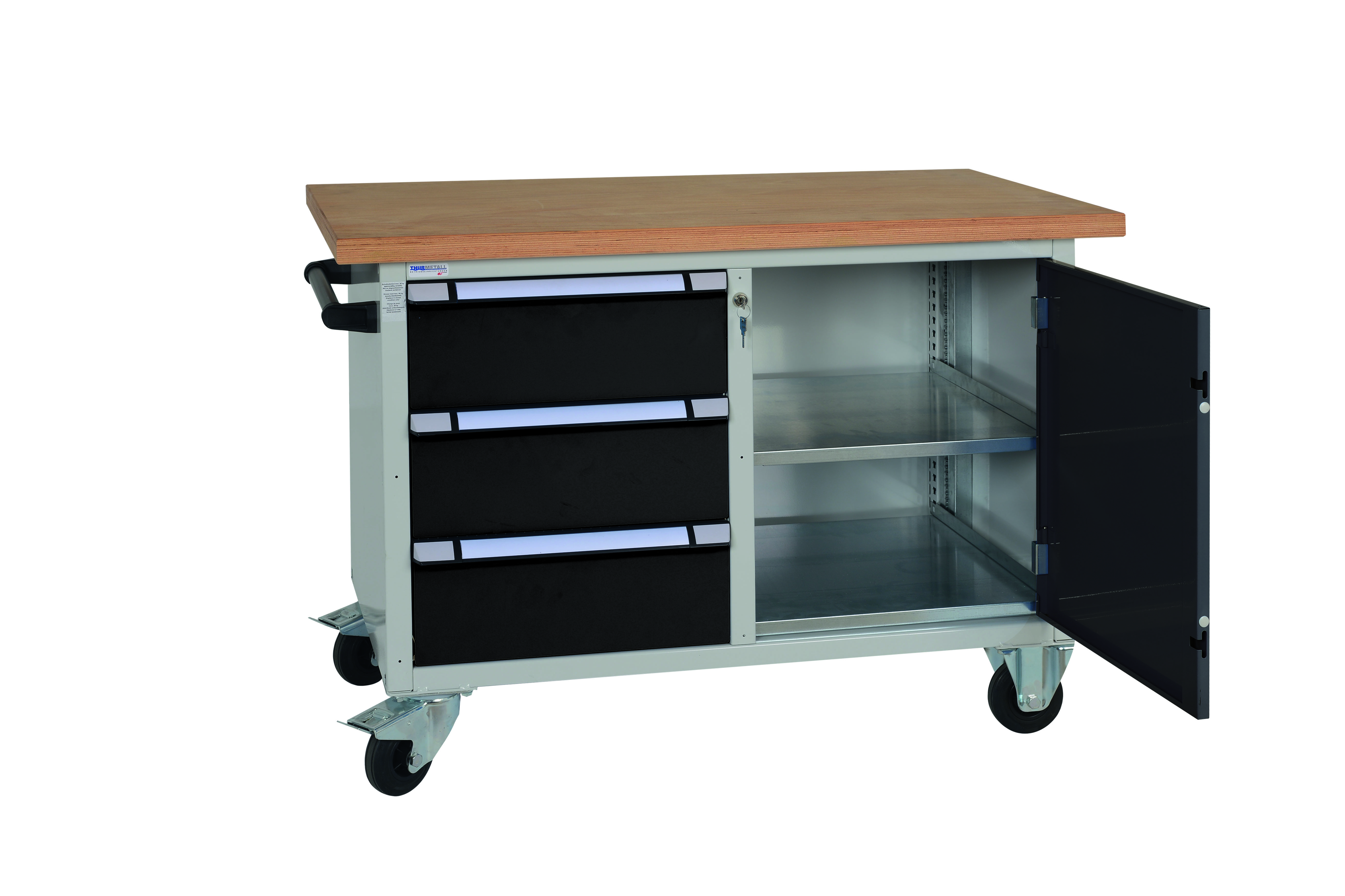 THURMETALL BANCADA DO SISTEMA MÓVEL 3 GAVETAS, 1 PORTA