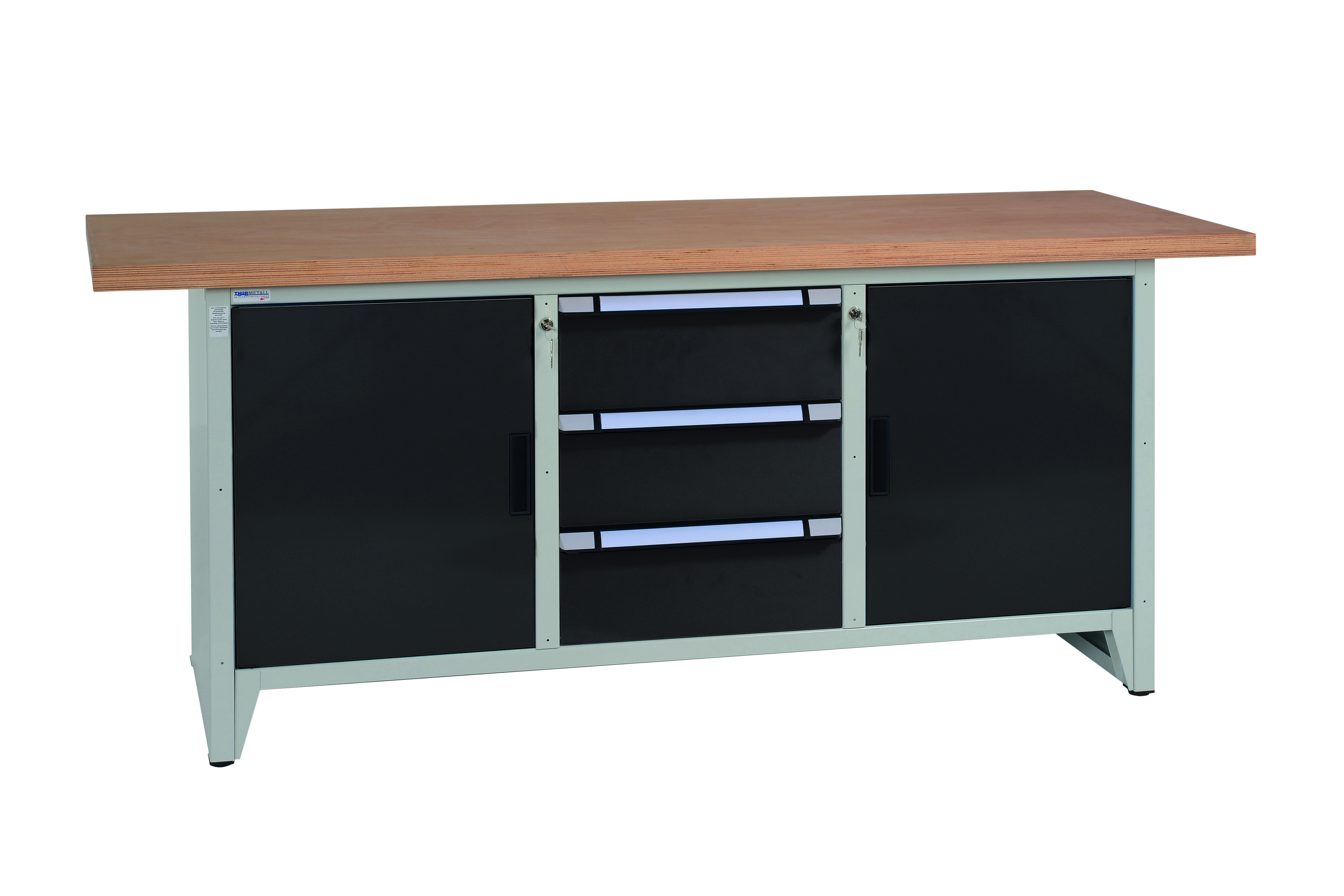 THURMETALL BANCADA DO SISTEMA 3 GAVETAS, 2 PORTAS