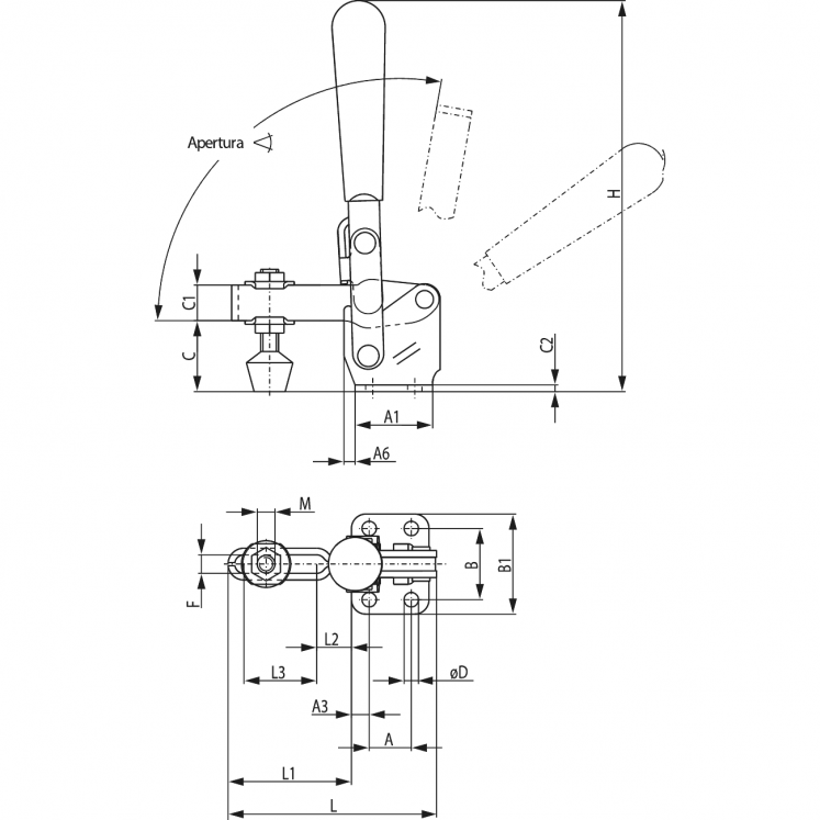 DESTACO N8350 GRAMPO RÁPIDO VERTICAL