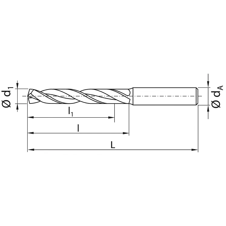 KERFOLG BROCA REFORçADA 3 ARESTAS DE CORTE 5XD COM FUROS DE REFRIGERAçãO A0045