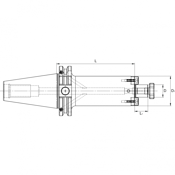 CONE PORTAFRESAS DE ARRASTE FIXO DIN69871 SK 50 FORMA AD+B