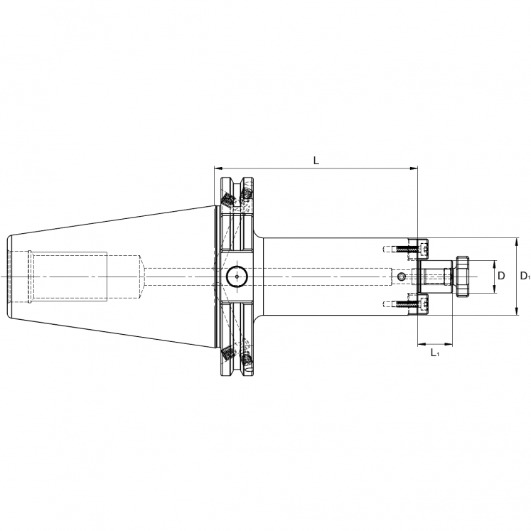 CONE PORTAFRESAS DE ARRASTE FIXO DIN69871 SK 50 FORMA AD+B