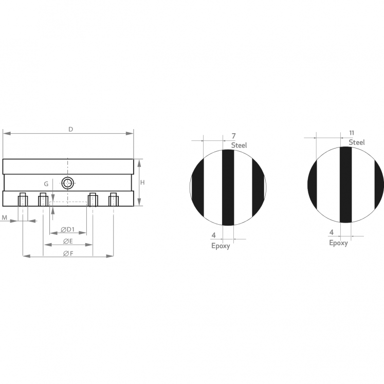 PLACAS MAGNéTICAS CIRCULAR EM AçO C6530