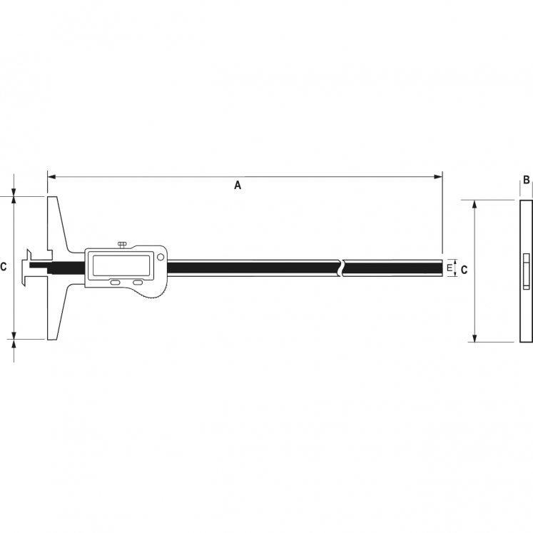 Paquímetros Profundidades Digitais IP67
