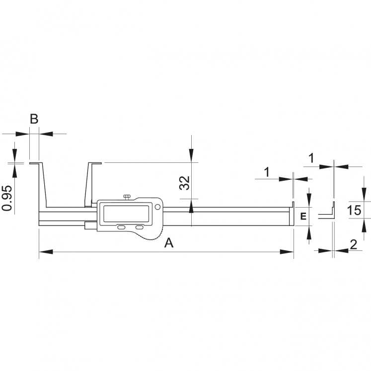 PAQUÍMETROS DIGITAIS PARA RANHURAS INTERIORES