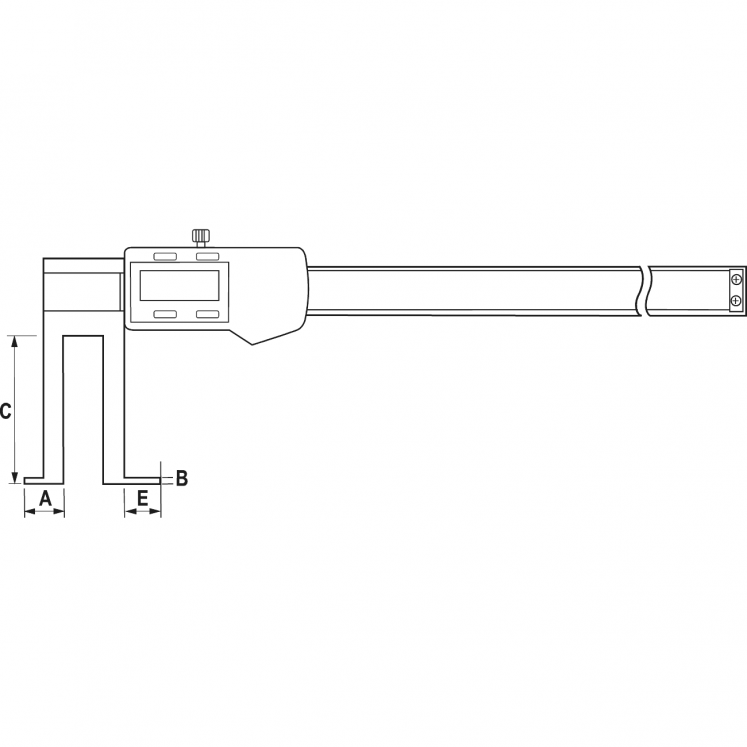 PAQUÍMETROS DIGITAIS PARA RANURAS INTERIORES