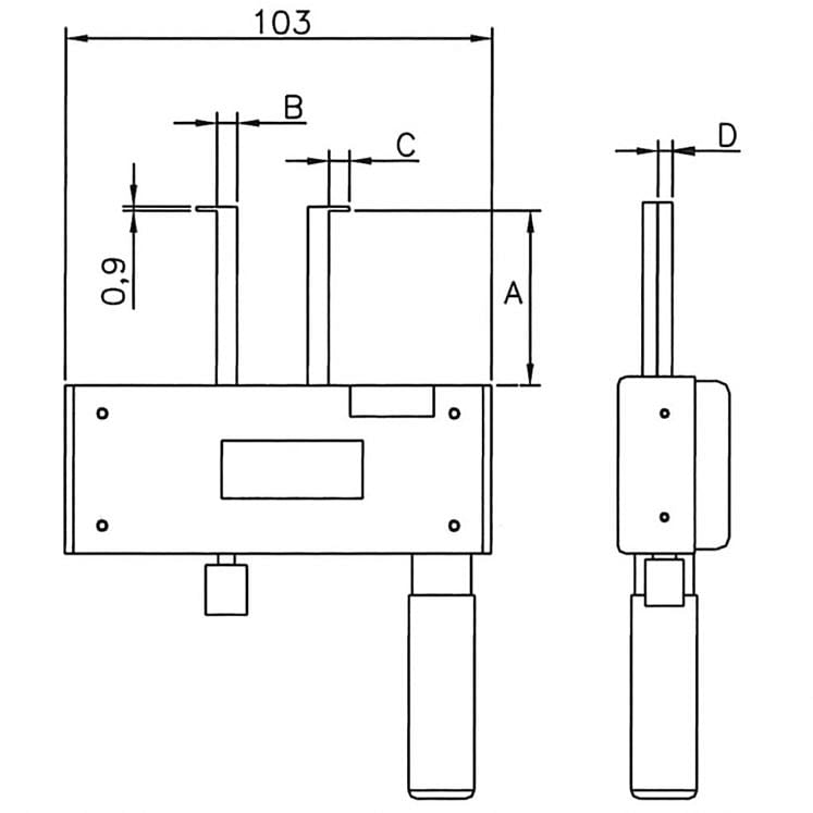 ALPA D2101 BA370 CALIBRE DIGITAL MEDIÇÃO INTERIORES