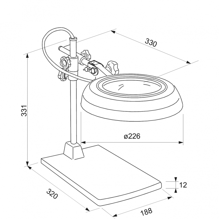 LUPA DE FLUORESCêNCIA LED LA920 D7249