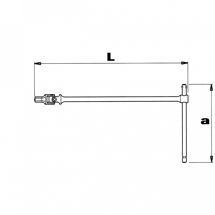 STAHLWILLE CHAVES SEXTAVADAS GIRATORIAS COM CABEÇA EM T