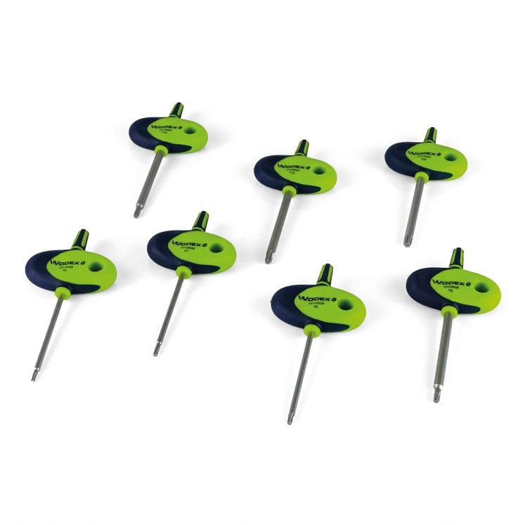 JOGO DE CHAVES COM ENCABADOURO DE BANDEIRA PARA PARAFUSOS TORX®