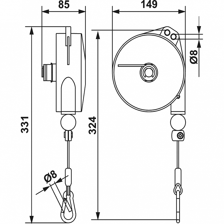 TECNA L2210 CADERNAL DE SUSPENSÃO SÉRIE LEVE RUN 2000