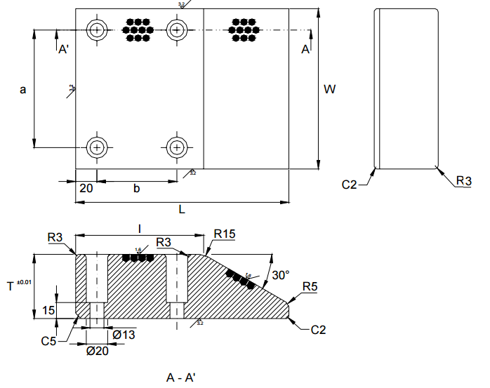 A08.LW-BARRA GRAFITADA PLANA/ANG