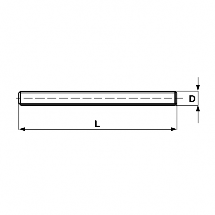 VARÃO ROSCADO MéTRICO 1000MM - C7525