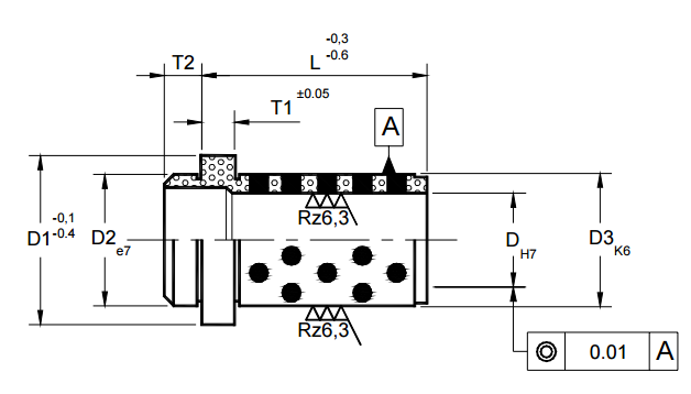 Casquilhos Grafitados Respigados