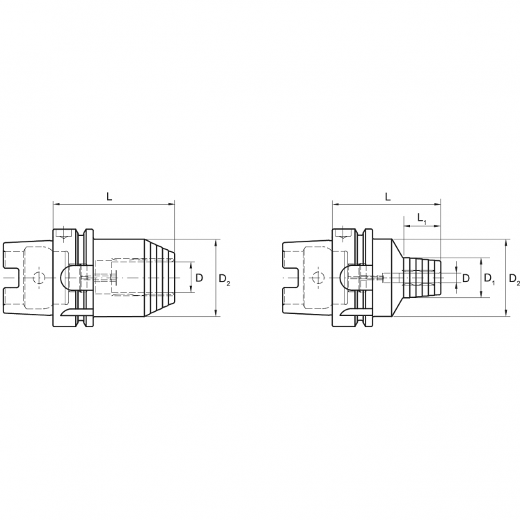 CONE HIDRáULICOS DIN 69893 HSK A KERFOLG C2031