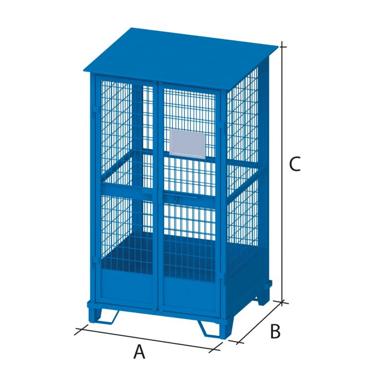 CONTENTOR COM REDE LATERAL PARA CILINDROS DE GÁS P7019