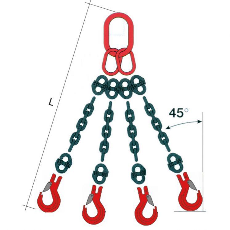 B-HANDLING M7450 CORRENTE DE ELEVAÇÃO QUADRUPLA