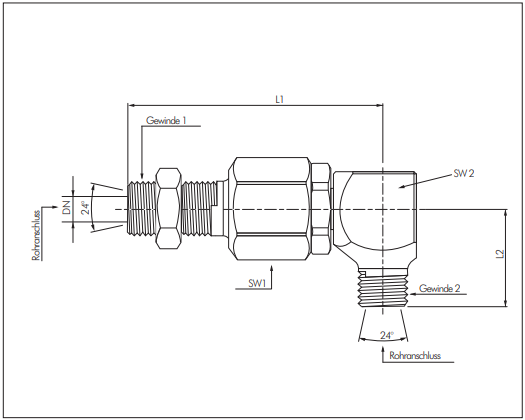 Conexão do parafuso de rotação do anteparo do cotovelo guiado por esfera, conexão do anel de corte, PN 350