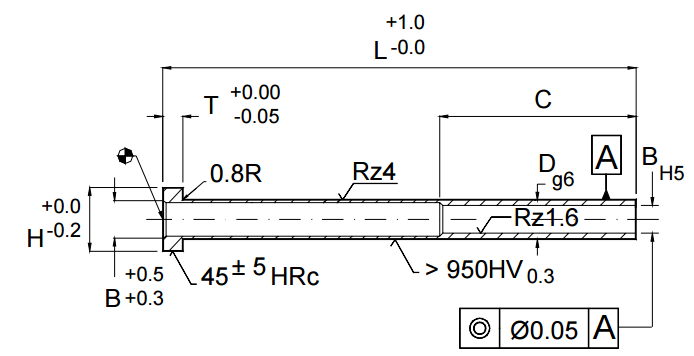 DIN 16756 ETP Extrator Tubular Nitrurado