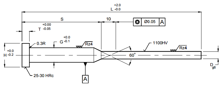 DIN 1530 Extrator Respigado Nitrurado