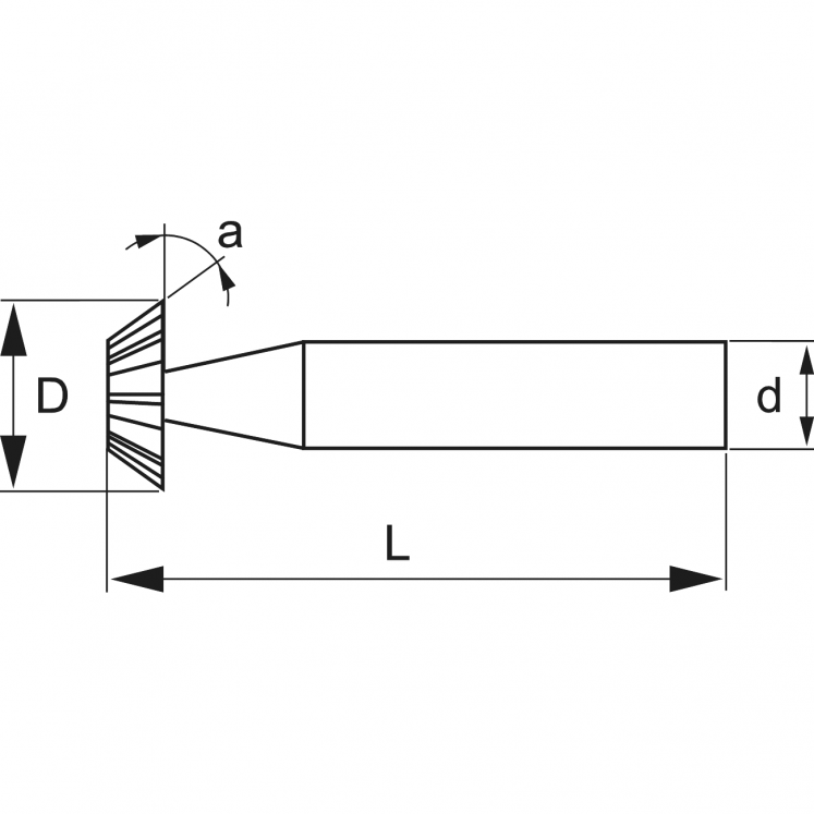 WRK A5425 45° FRESAS DE âNGULO INVERTIDO HSSE
