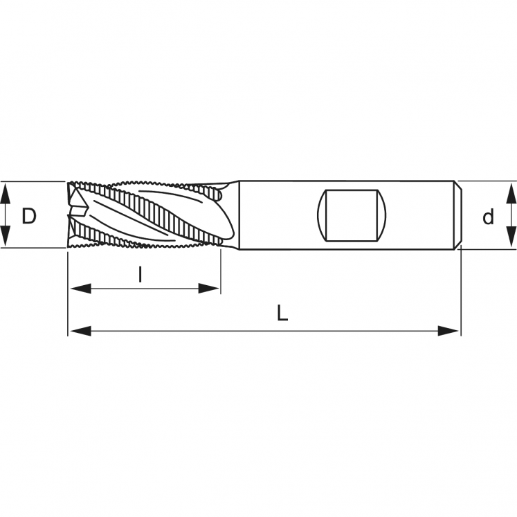WRK A5315 FRESAS DESBASTE MULTI CORTE HSS CO8 MULTILAYER BASE TIAIN TIN