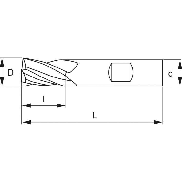 WRK A5215 DIN844A FRESAS Z4 HSS CO8 MULTILAYER BASE TIAIN TIN