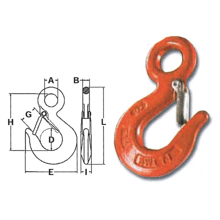 B-HANDLING M7485 GANCHO DE SEGURANÇA PARA CORRENTES DE ELEVAÇÃO