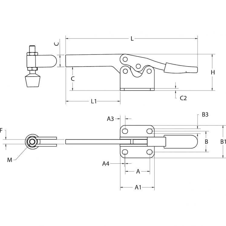 DESTACO N8355 GRAMPO RÁPIDO HORIZONTAL