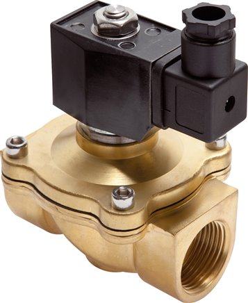 Válvulas solenóides de 2 vias feitas de latão, operadas por piloto de força, Eco-Line