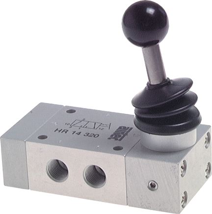 Válvulas de alavanca manual de 3 vias, Série HF - HR