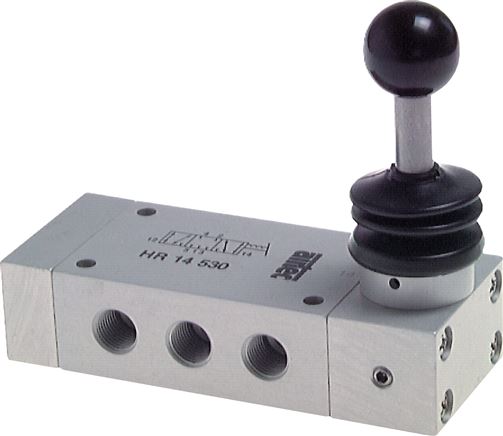 Válvulas de alavanca manual de 5 a 3 vias, Série HF - HR