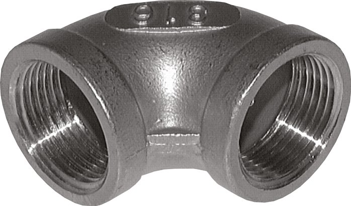 Ângulo de 90º com rosca fêmea (fundida), até 25 bar