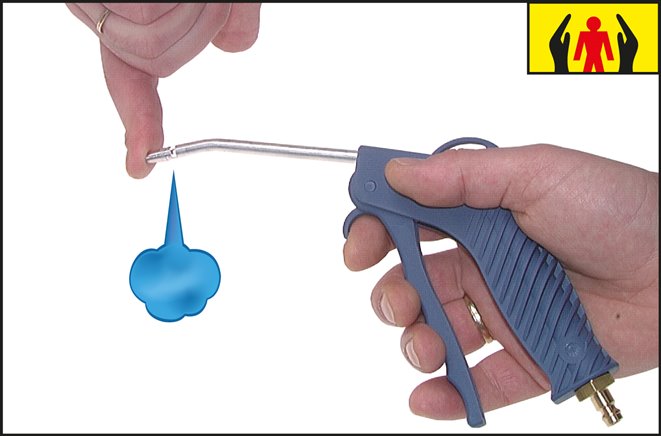 Pistolas de sopro de plástico ajustáveis com bico de segurança